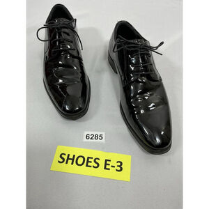 Mens Decarsdz Formal Oxford Shoes Size 10 Black Lace Up Patent Leather
